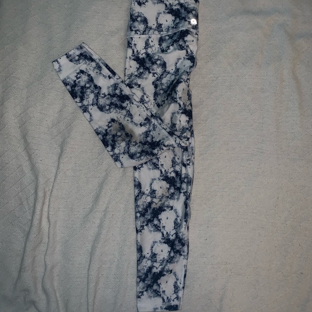 Gap Body Tie Dye Blue Leggings Size M